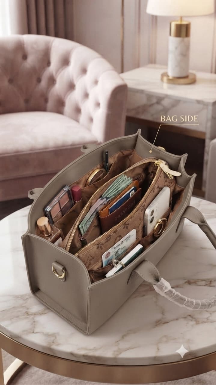 ADS & Perrise Premium PU Leather Handbag for Women | Elegant Multi-Compartment Party Bag