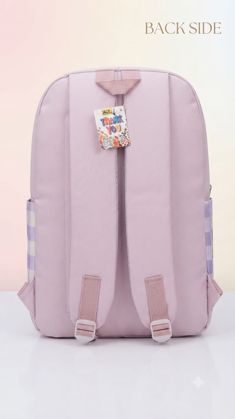 Imported Pure Cotton Backpack for Women & Girls | Multi-Compartment School & College Bag
