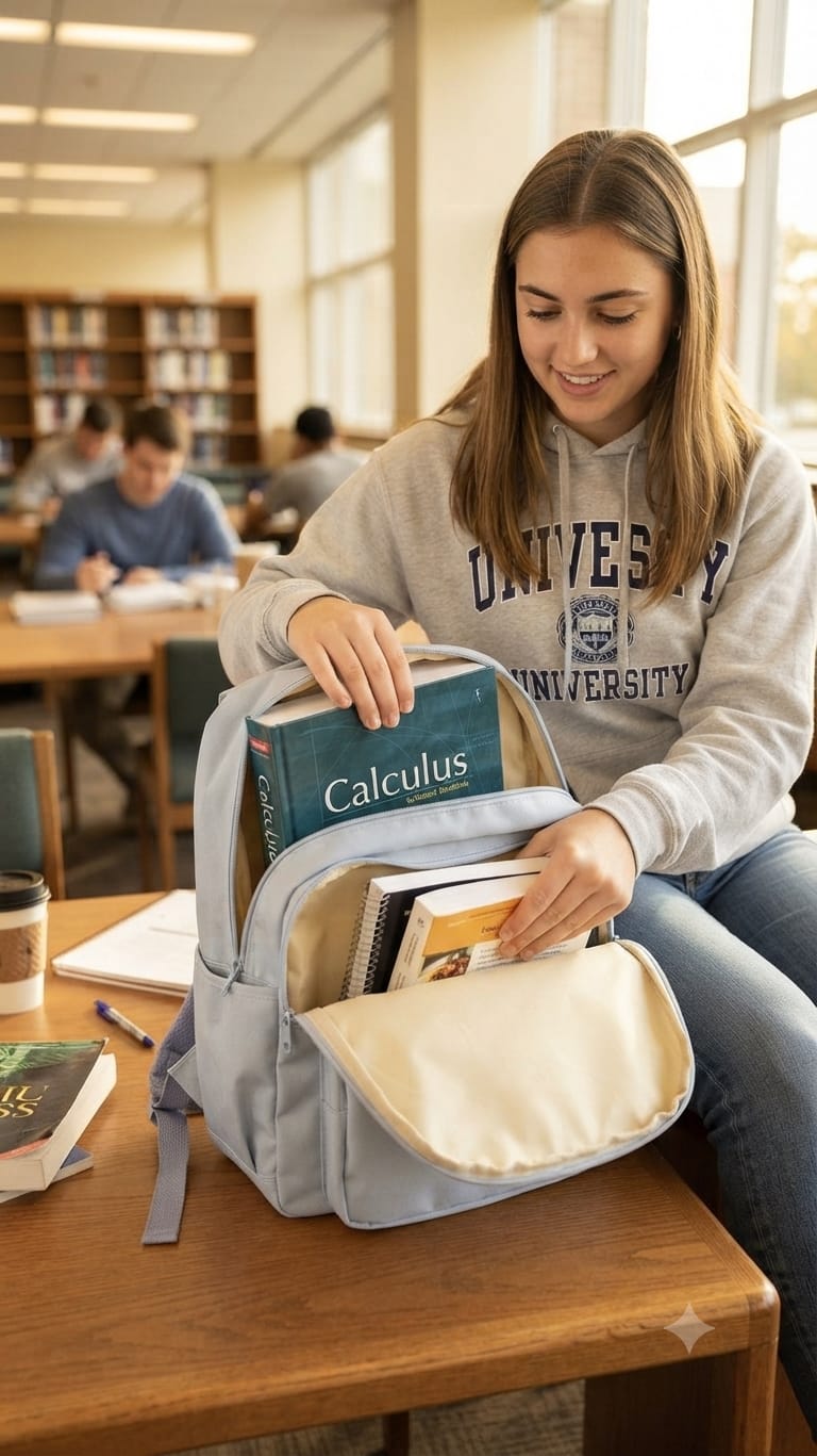Imported Pure Cotton Backpack for Women & Girls | Multi-Compartment School & College Bag