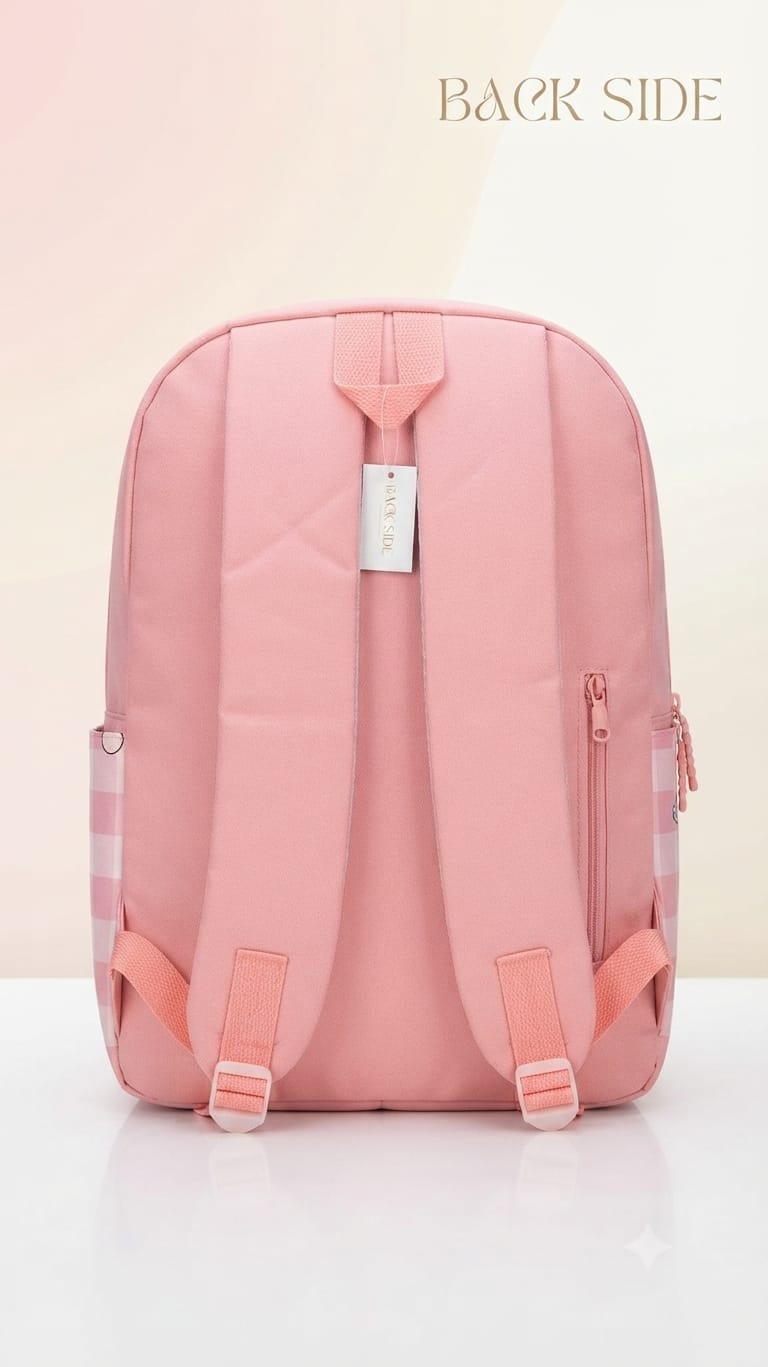 Imported Pure Cotton Backpack for Women & Girls | Multi-Compartment School & College Bag