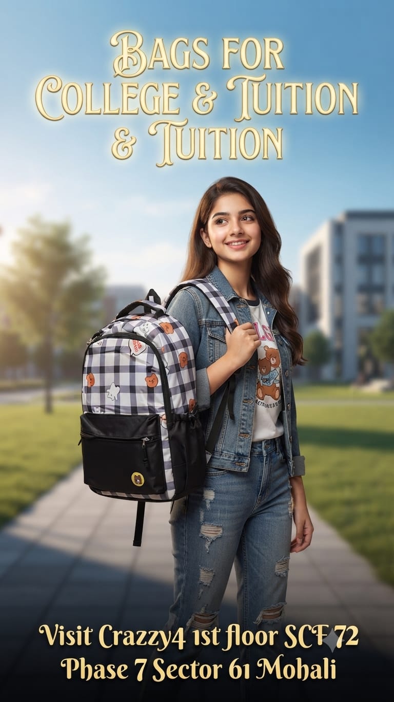 Imported Pure Cotton Backpack for Women & Girls | Multi-Compartment School & College Bag