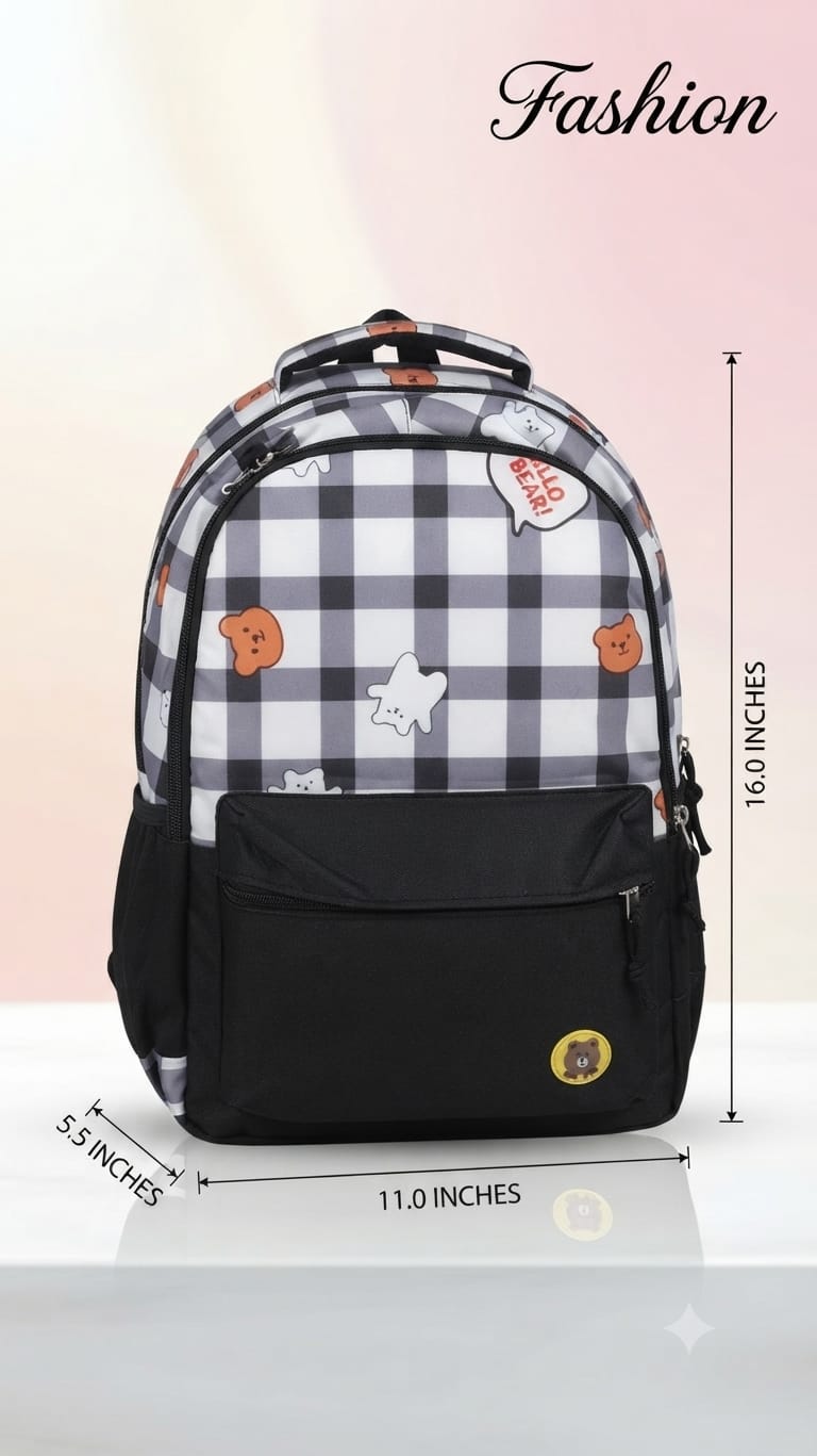 Imported Pure Cotton Backpack for Women & Girls | Multi-Compartment School & College Bag