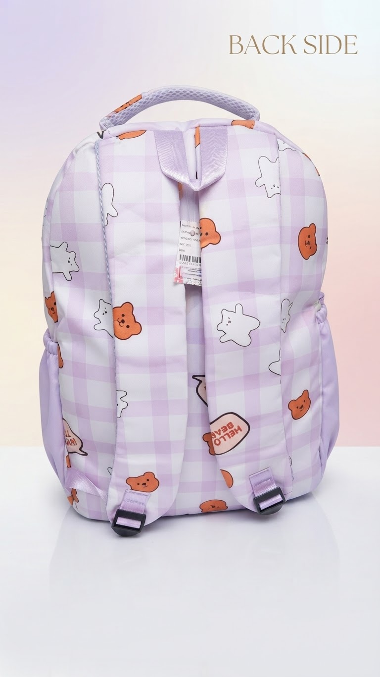 Imported Pure Cotton Backpack for Women & Girls | Multi-Compartment School & College Bag
