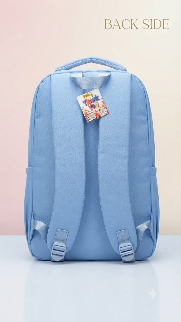 Imported Pure Cotton Backpack for Women & Girls | Multi-Compartment School & College Bag