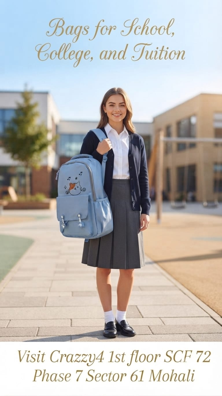 Imported Pure Cotton Backpack for Women & Girls | Multi-Compartment School & College Bag