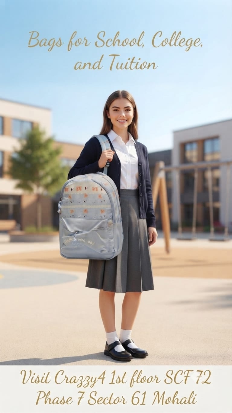 Imported Pure Cotton Backpack for Women & Girls | Multi-Compartment School & College Bag