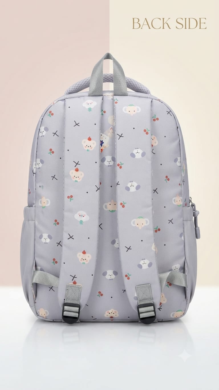 Imported Pure Cotton Backpack for Women & Girls | Multi-Compartment School & College Bag