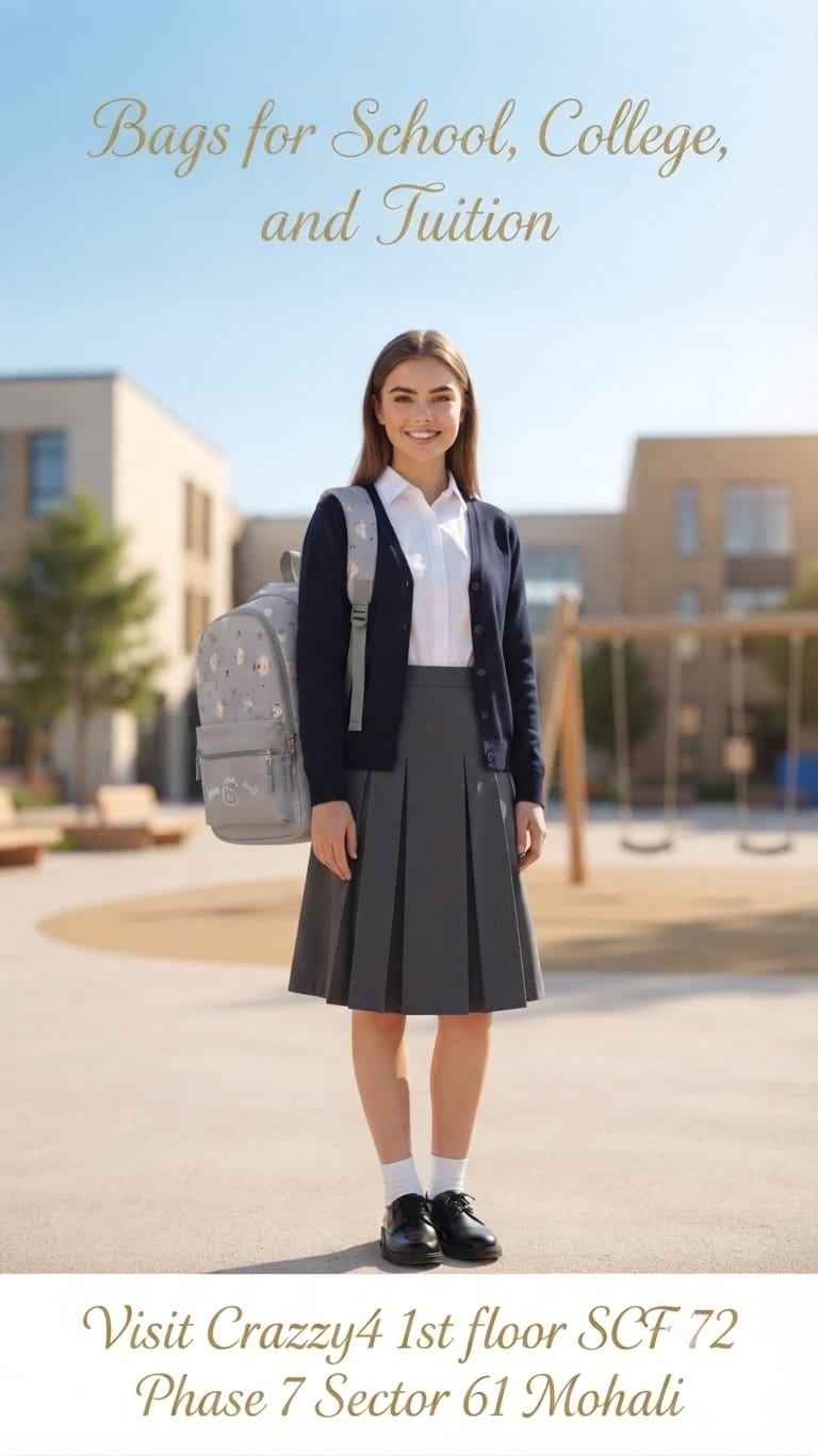 Imported Pure Cotton Backpack for Women & Girls | Multi-Compartment School & College Bag