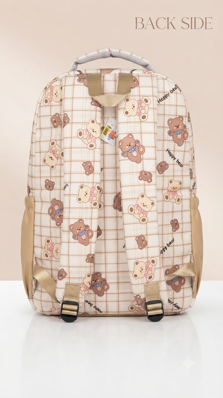 Imported Pure Cotton Backpack for Women & Girls | Multi-Compartment School & College Bag