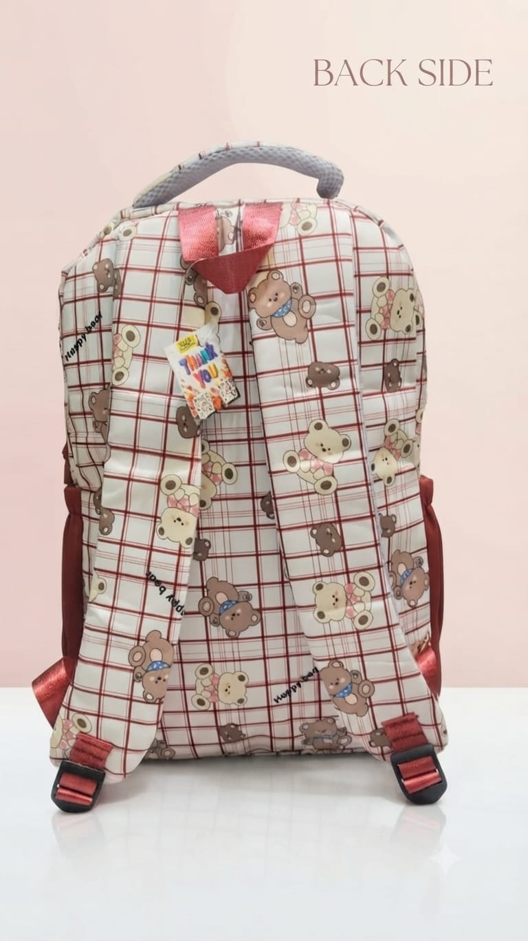 Imported Pure Cotton Backpack for Women & Girls | Multi-Compartment School & College Bag
