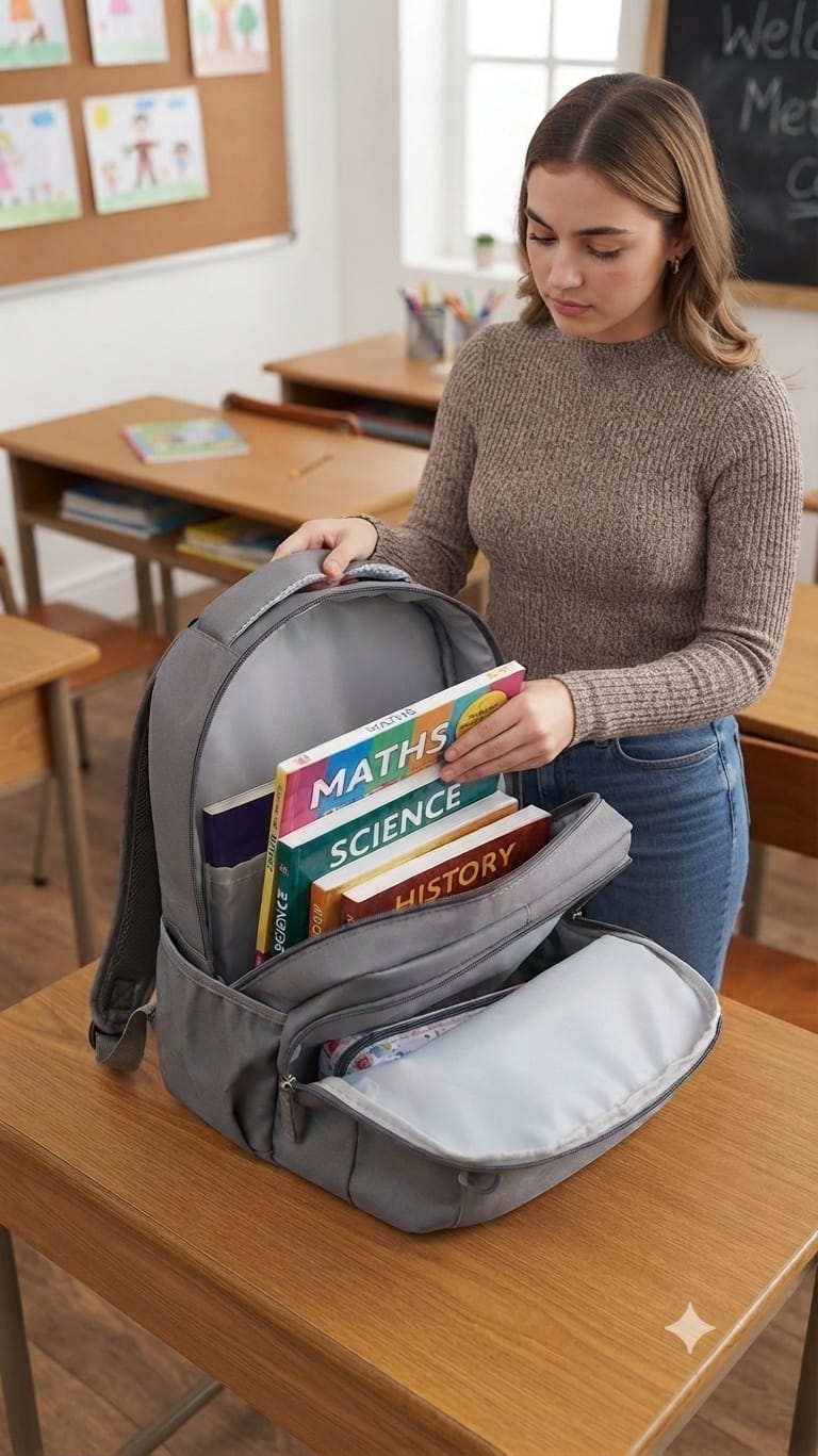 Imported Pure Cotton Backpack for Women & Girls | Stylish Multi-Pocket School & College Travel Bag