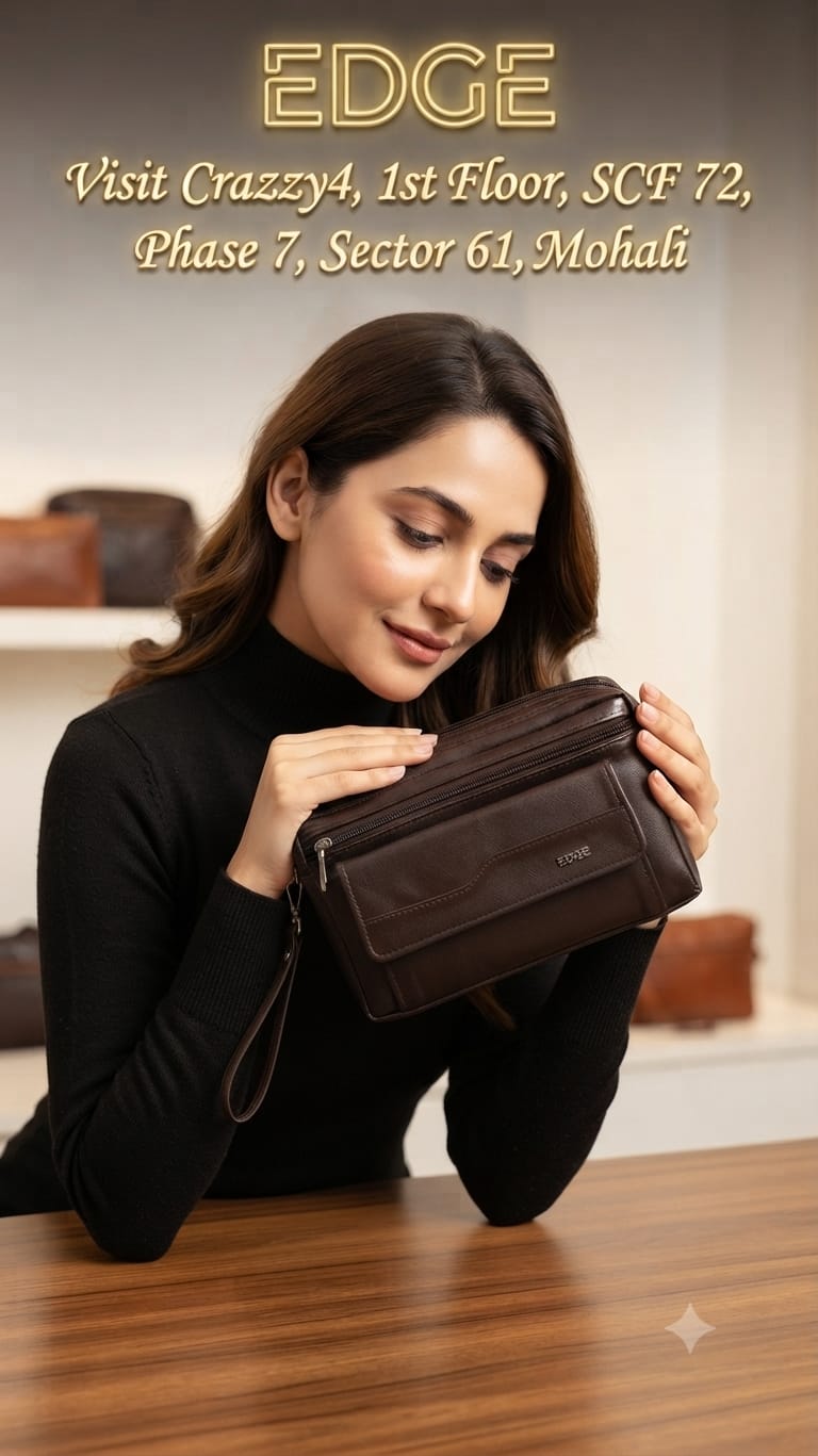 Edge Men's PU Leather Shagun & Cash Kit | Multi-Zip Organizer Pouch for Weddings & Office