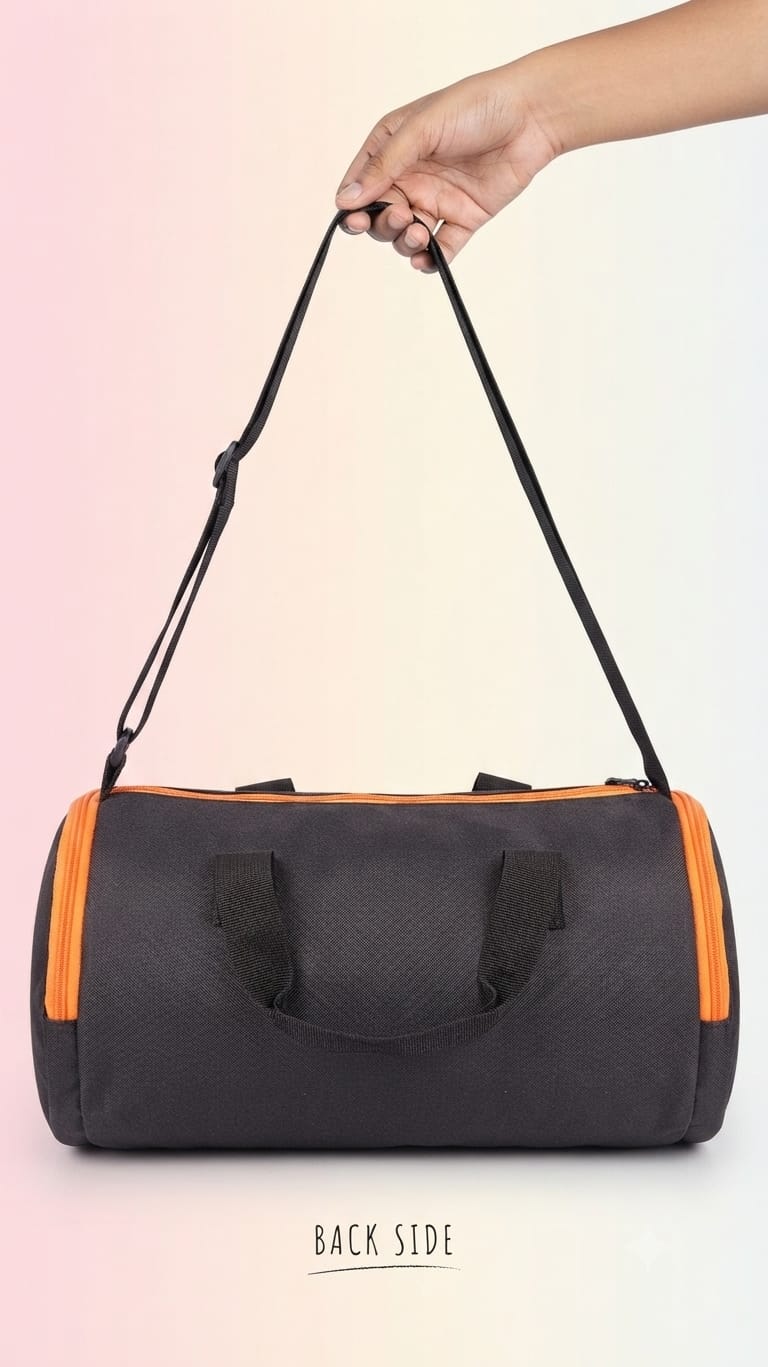 Sport Men's Pure Cotton Gym Bag | Compact Multi-Compartment Fitness Duffle (Puma / Nike / Adidas style)