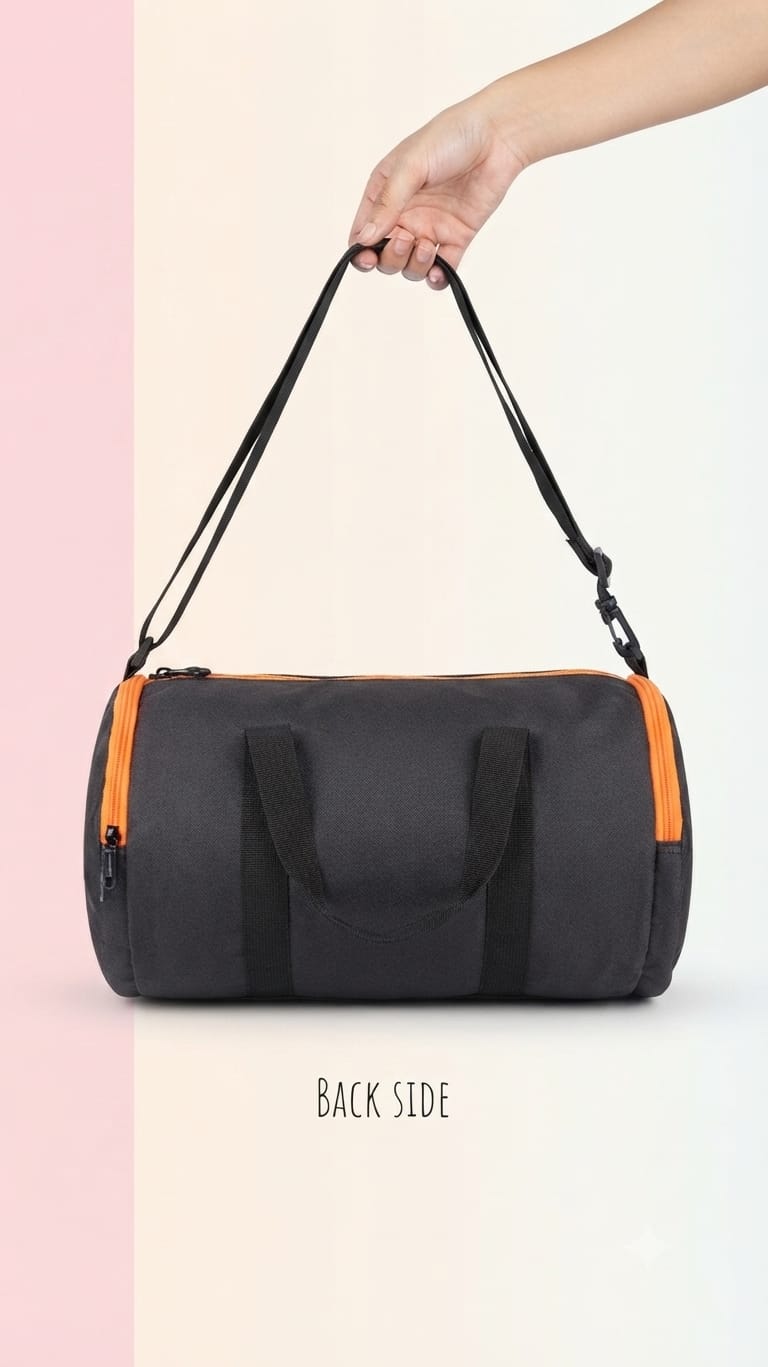 Sport Men's Pure Cotton Gym Bag | Compact Multi-Compartment Fitness Duffle (Puma / Nike / Adidas style)