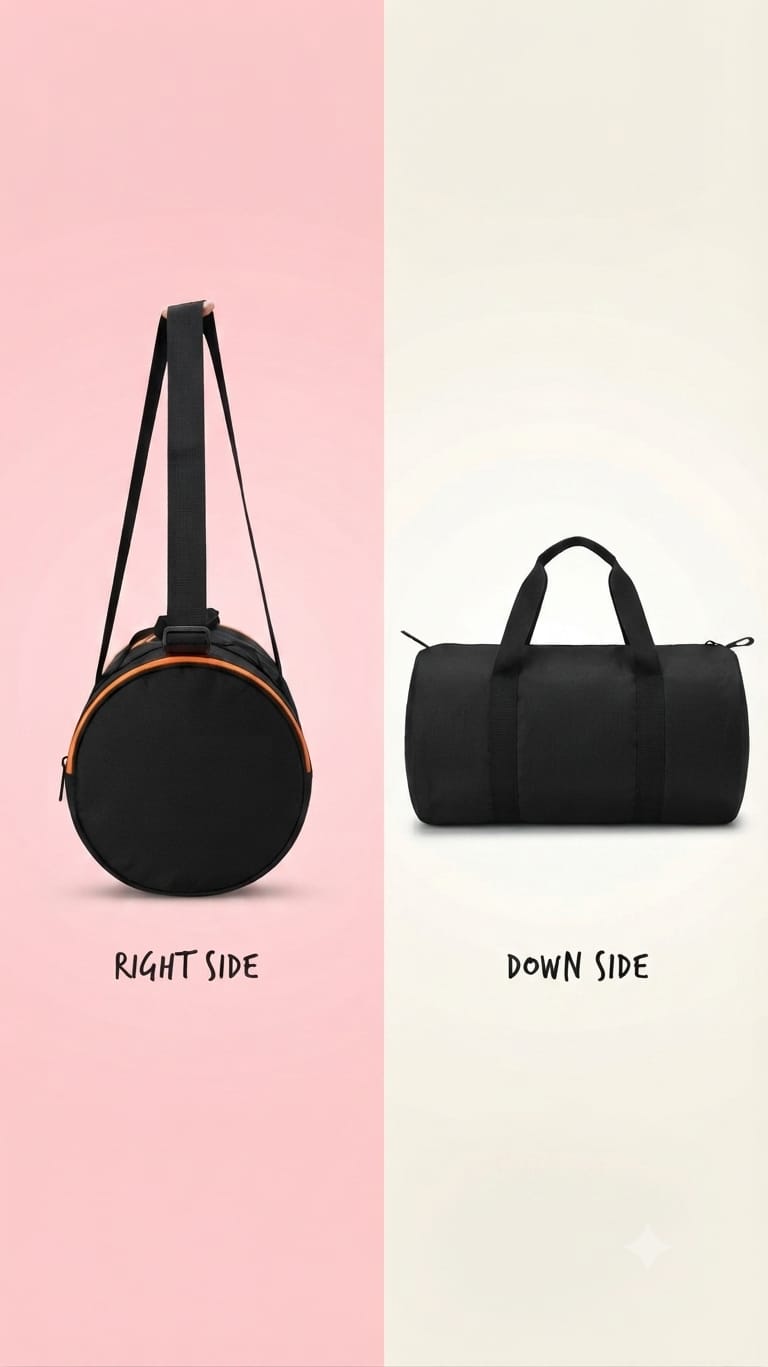 Sport Men's Pure Cotton Gym Bag | Compact Multi-Compartment Fitness Duffle (Puma / Nike / Adidas style)