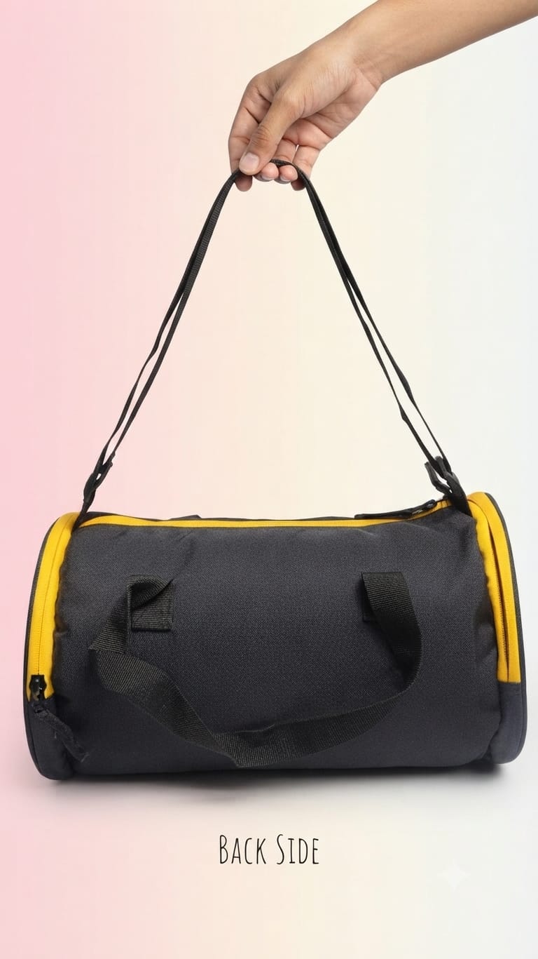Sport Men's Pure Cotton Gym Bag | Compact Multi-Compartment Fitness Duffle (Puma / Nike / Adidas style)