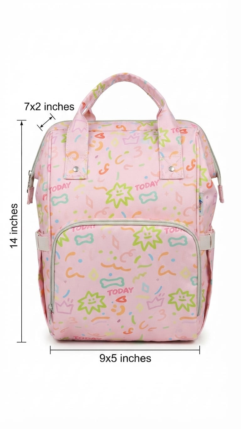 EDGE Pure Cotton Baby Backpack | Multi-Pocket Travel & Shopping Bag for Parents