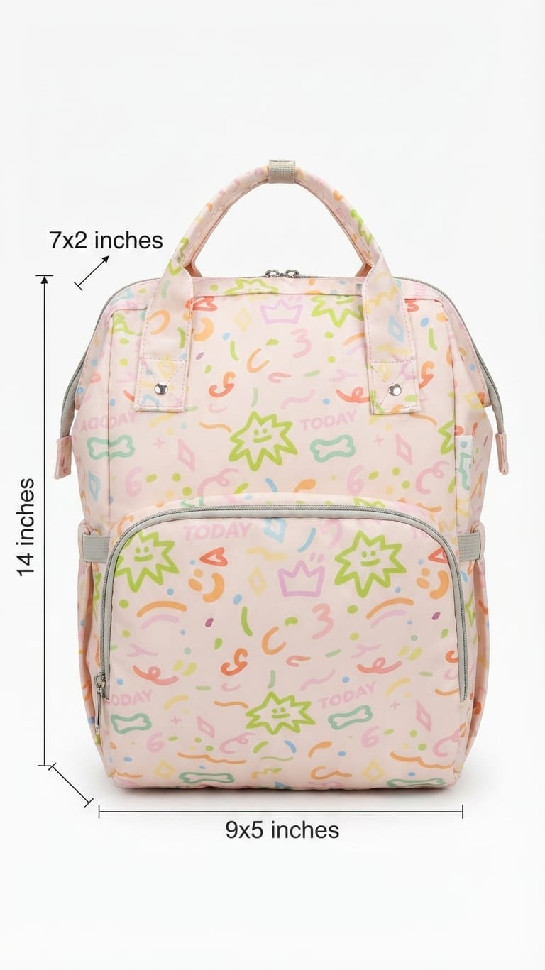 EDGE Pure Cotton Baby Backpack | Multi-Pocket Travel & Shopping Bag for Parents