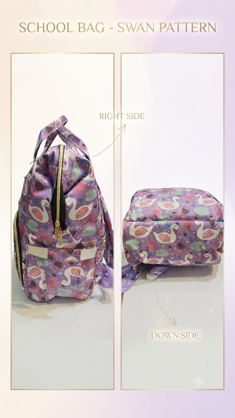Little Munchkins Pure Cotton Baby Backpack | Multi-Pocket Travel & Shopping Bag for Parents