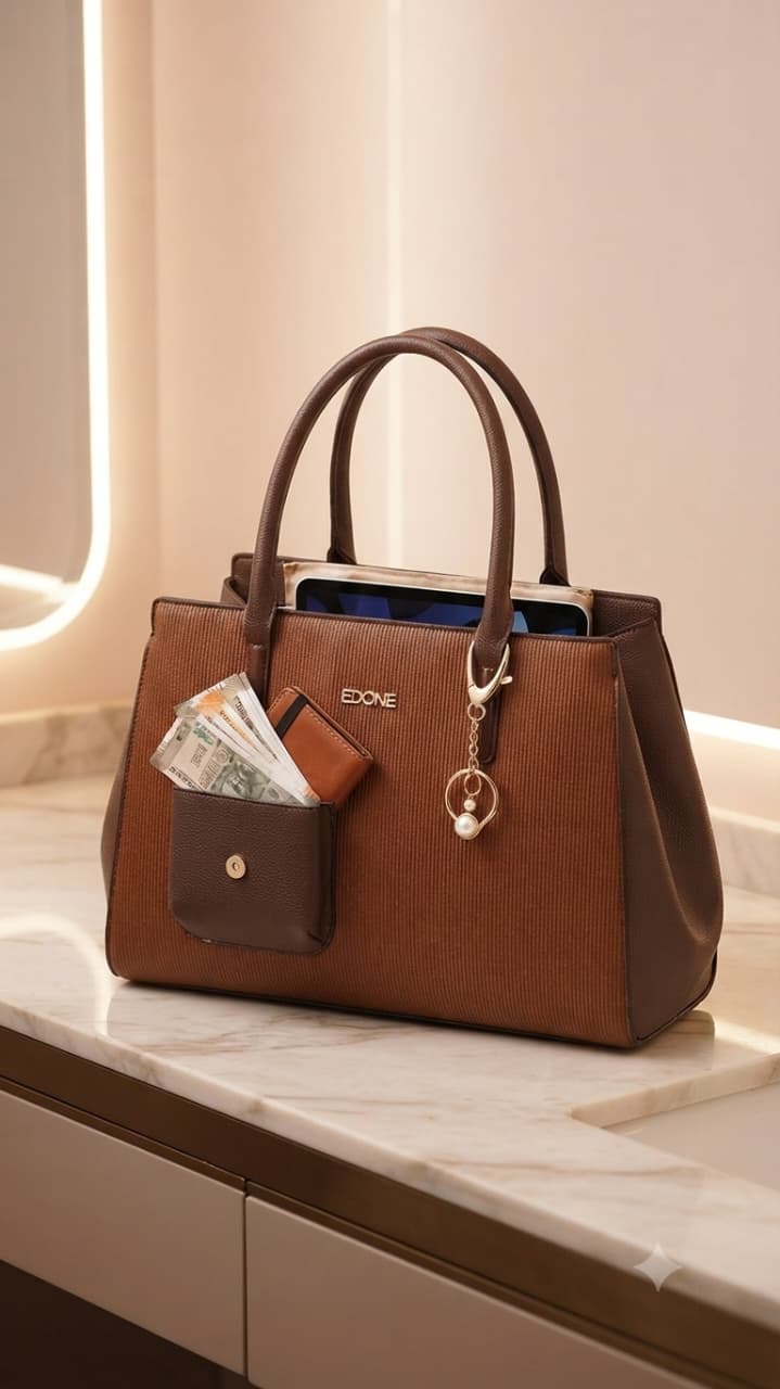 EDONE Premium PU Leather Party Handbag with Strap | Elegant All-Occasion Crossbody & Tote