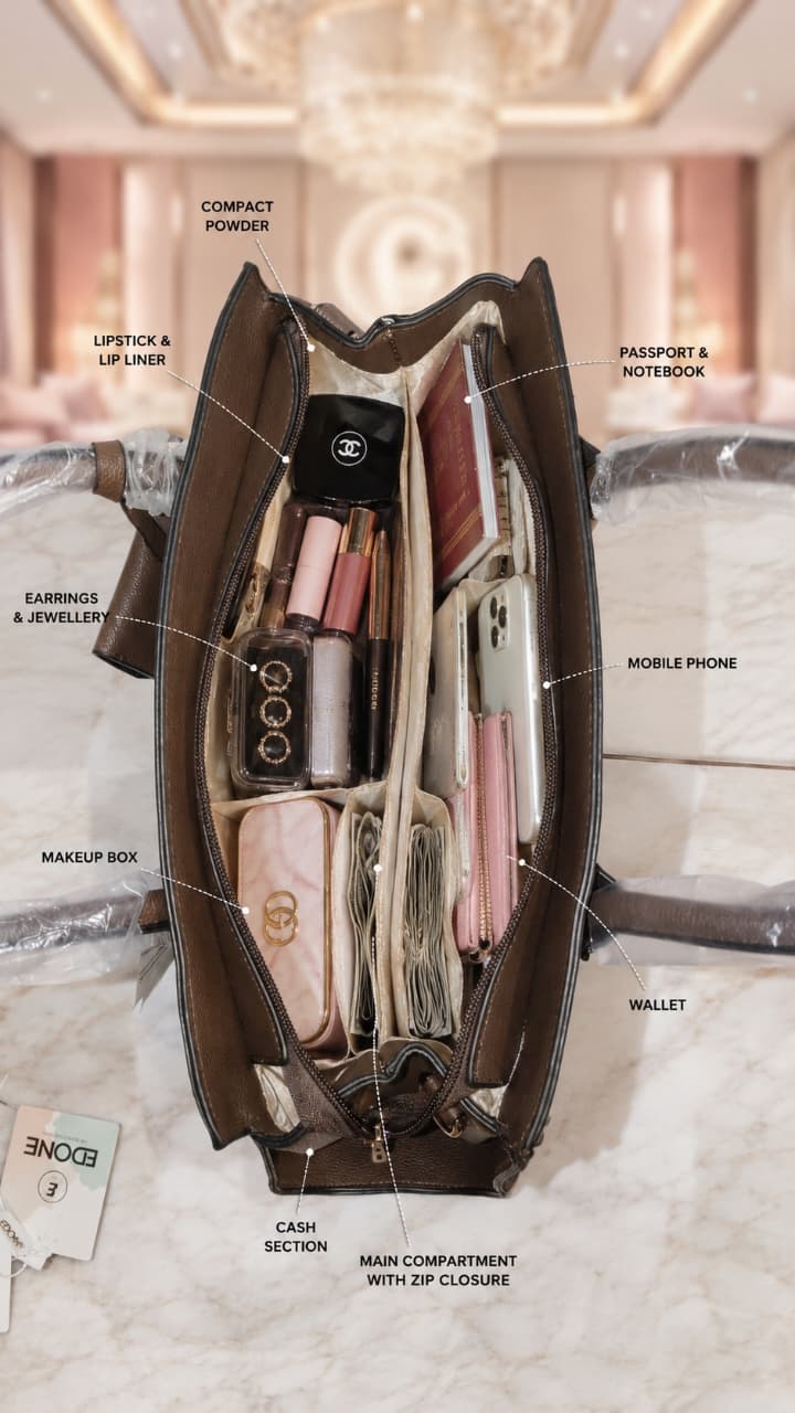 EDONE Premium PU Leather Party Handbag with Strap | Elegant All-Occasion Crossbody & Tote