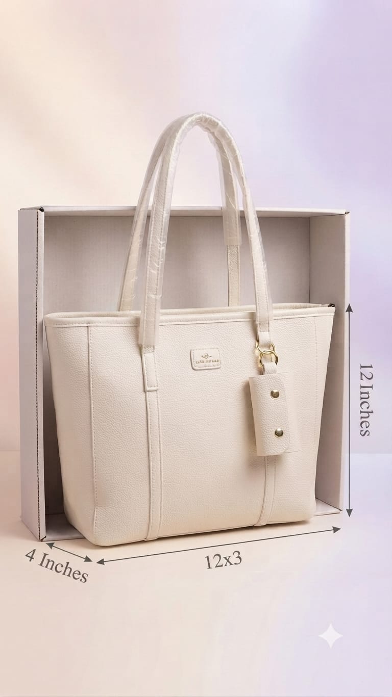 Imported Premium PU Leather Tote Bag for Women | Spacious Multi-Purpose College, Office & Travel Bag