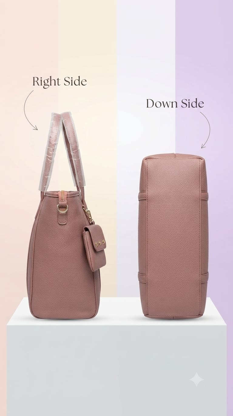 Imported Premium PU Leather Tote Bag for Women | Spacious Multi-Purpose College, Office & Travel Bag