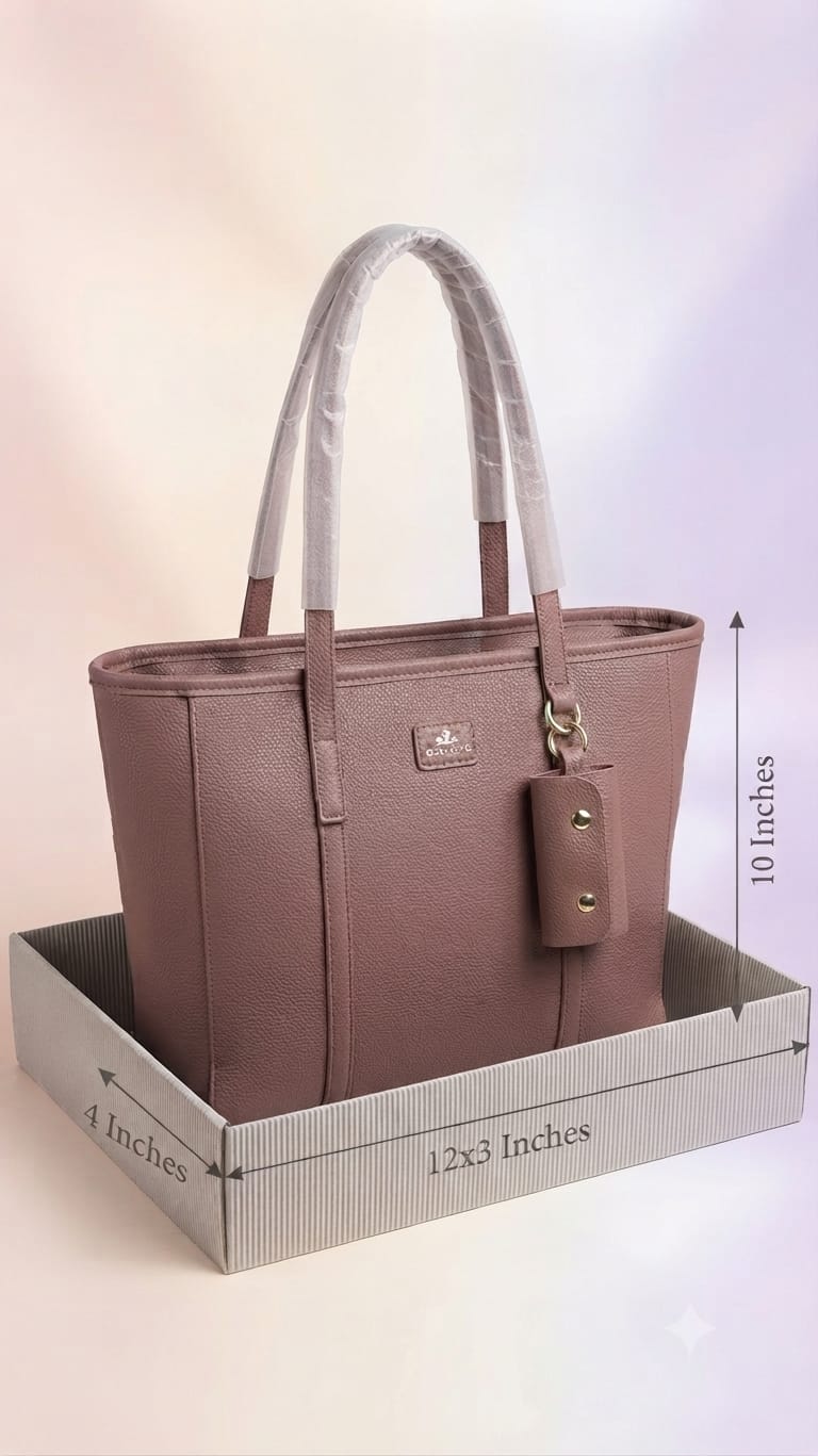 Imported Premium PU Leather Tote Bag for Women | Spacious Multi-Purpose College, Office & Travel Bag