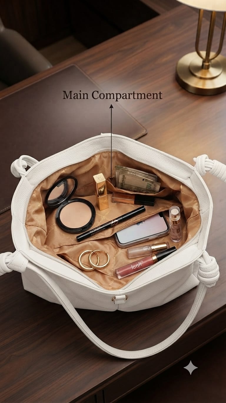 Peris & Classic Premium PU Leather Standing Tote Bag | Multi-Compartment College, Office & Travel Bag