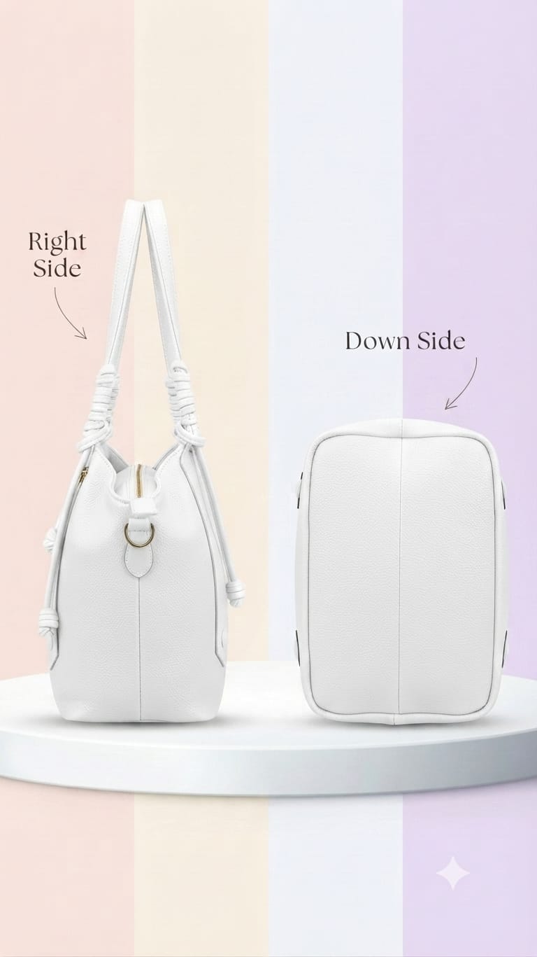 Peris & Classic Premium PU Leather Standing Tote Bag | Multi-Compartment College, Office & Travel Bag