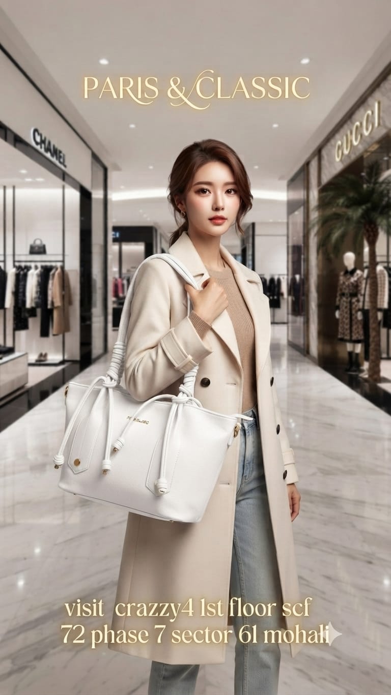 Peris & Classic Premium PU Leather Standing Tote Bag | Multi-Compartment College, Office & Travel Bag