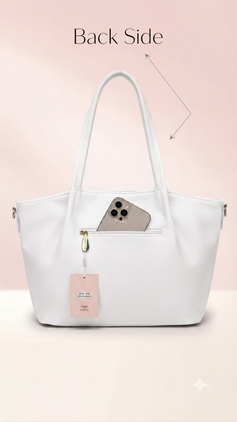 Peris & Classic Premium PU Leather Standing Tote Bag | Multi-Compartment College, Office & Travel Bag
