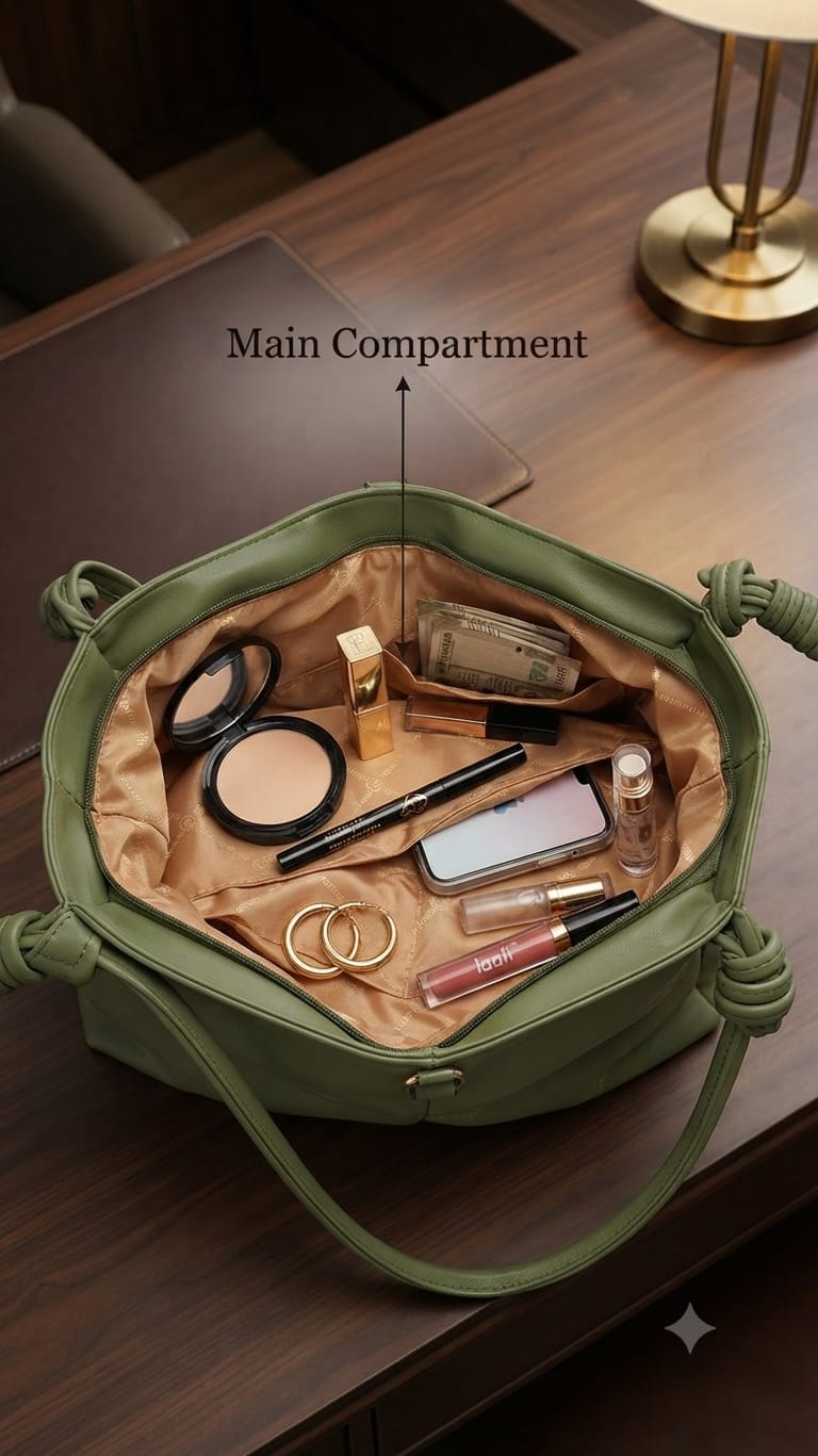 Peris & Classic Premium PU Leather Standing Tote Bag | Multi-Compartment College, Office & Travel Bag