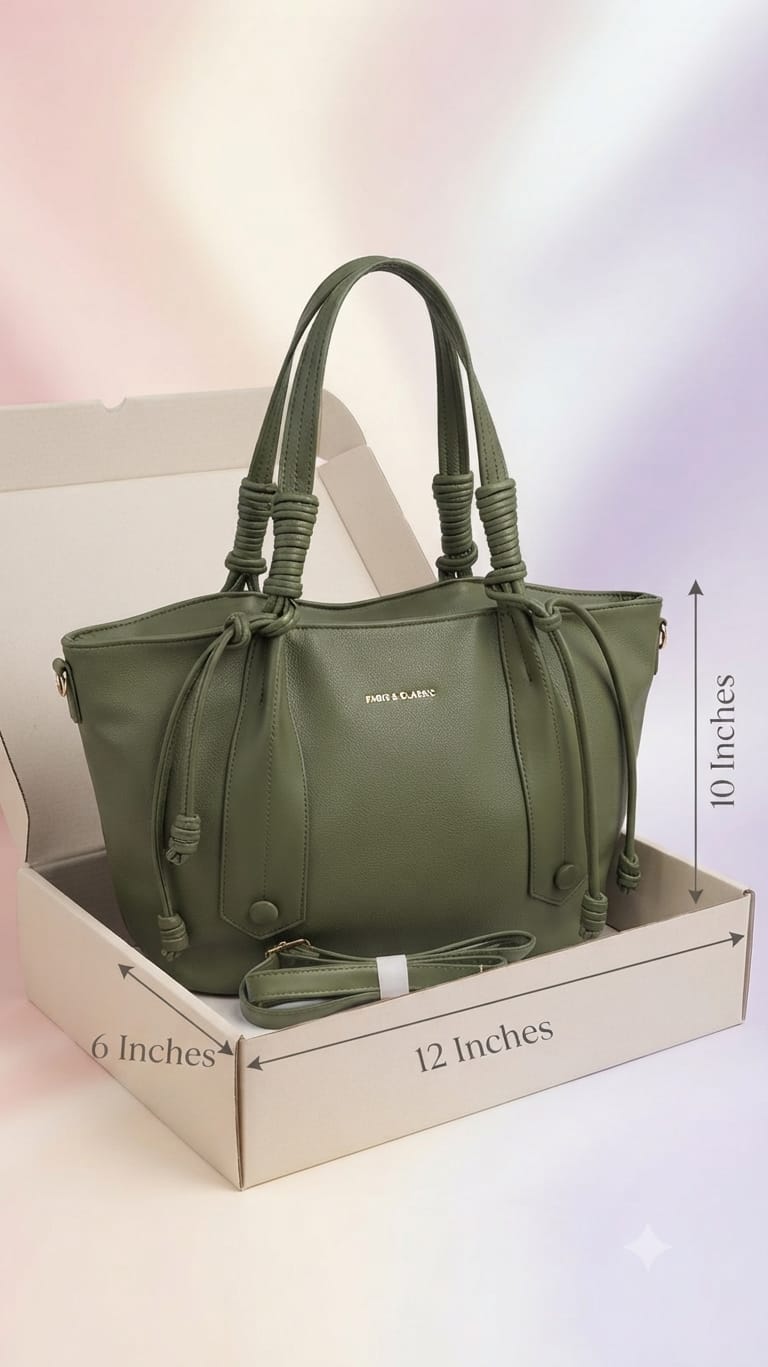 Peris & Classic Premium PU Leather Standing Tote Bag | Multi-Compartment College, Office & Travel Bag