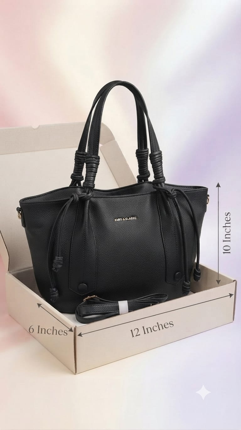 Peris & Classic Premium PU Leather Standing Tote Bag | Multi-Compartment College, Office & Travel Bag