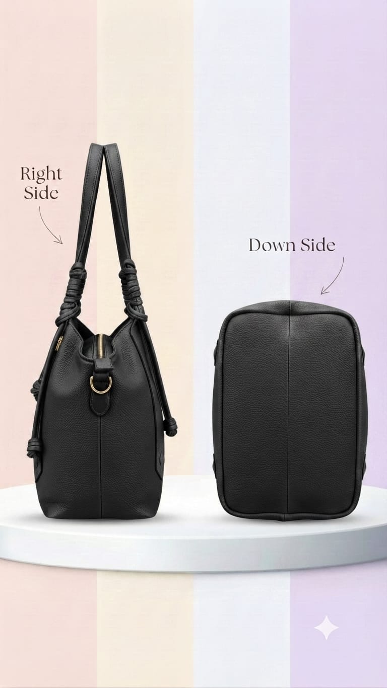 Peris & Classic Premium PU Leather Standing Tote Bag | Multi-Compartment College, Office & Travel Bag