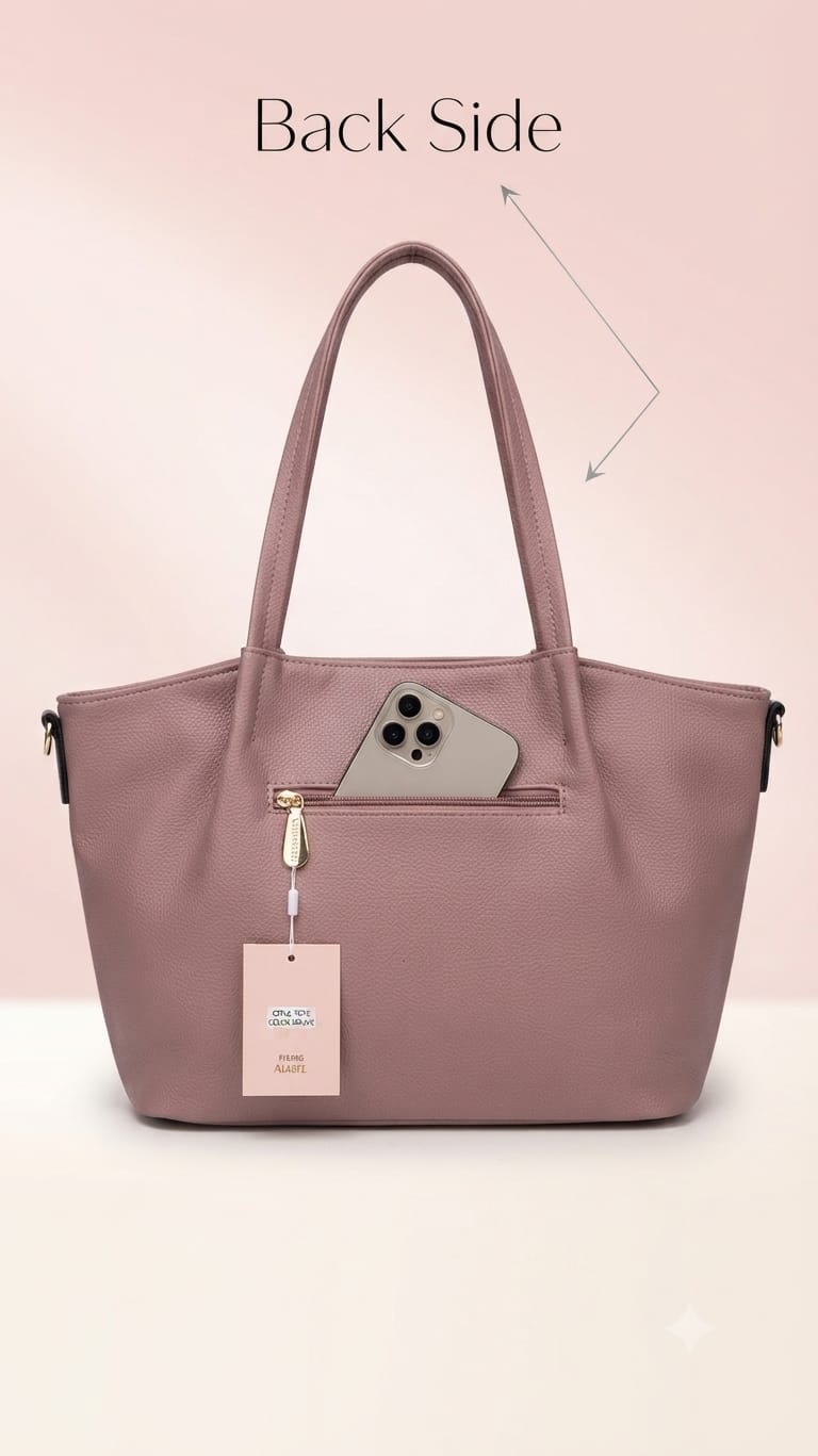 Peris & Classic Premium PU Leather Standing Tote Bag | Multi-Compartment College, Office & Travel Bag