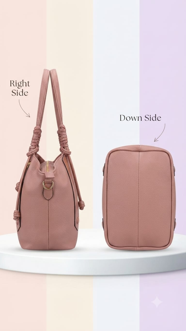 Peris & Classic Premium PU Leather Standing Tote Bag | Multi-Compartment College, Office & Travel Bag