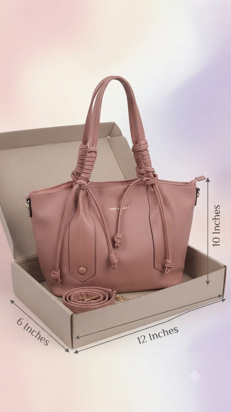 Peris & Classic Premium PU Leather Standing Tote Bag | Multi-Compartment College, Office & Travel Bag