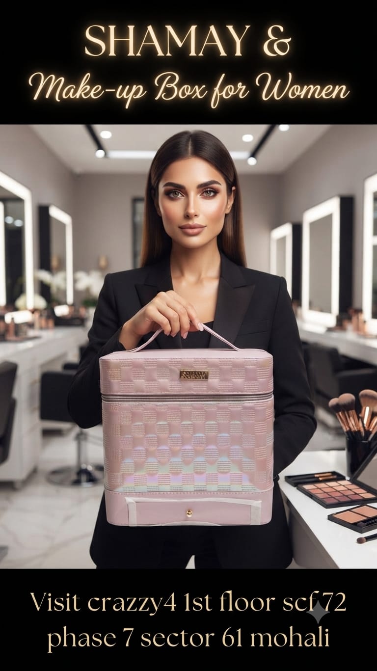 Imported Premium Quilted Vanity Bag | Multi-Compartment Makeup & Cosmetics Organizer Pouch