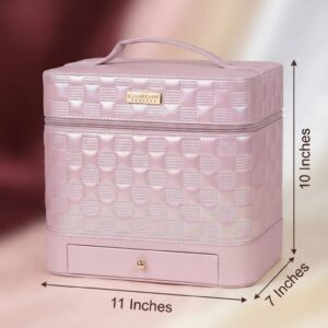 Imported Premium Quilted Vanity Bag | Multi-Compartment Makeup & Cosmetics Organizer Pouch