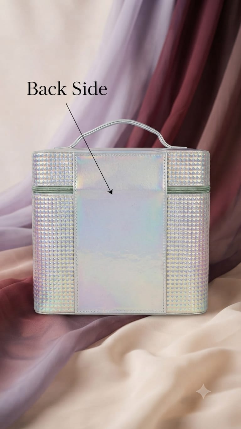 Imported Premium Quilted Vanity Bag | Multi-Compartment Makeup & Cosmetics Organizer Pouch