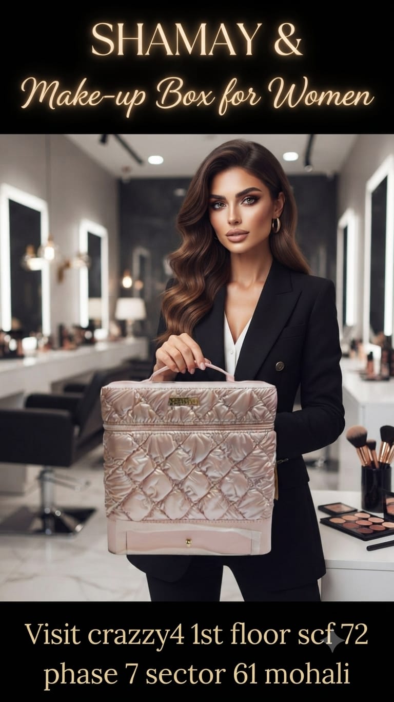 Imported Premium Quilted Vanity Bag | Multi-Compartment Makeup & Cosmetics Organizer Pouch