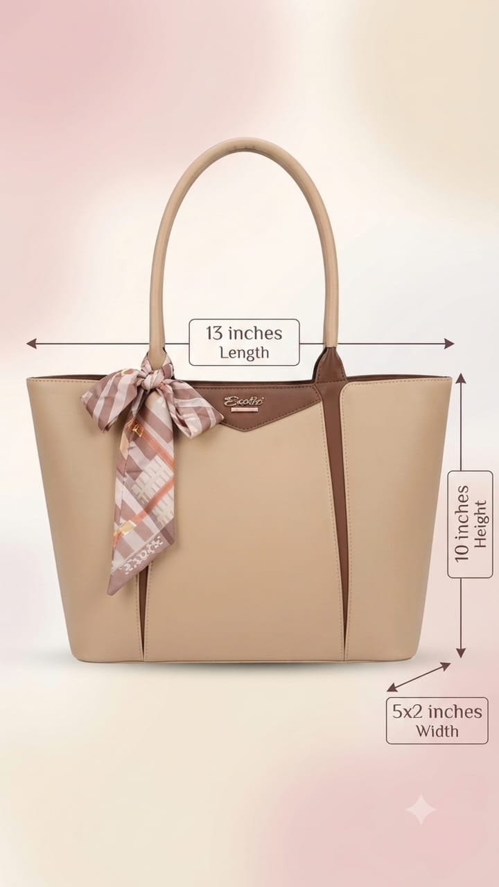 Exotic Premium Soft PU Leather Tote Bag | Spacious Multi-Compartment College, Office & Travel Shoulder Bag