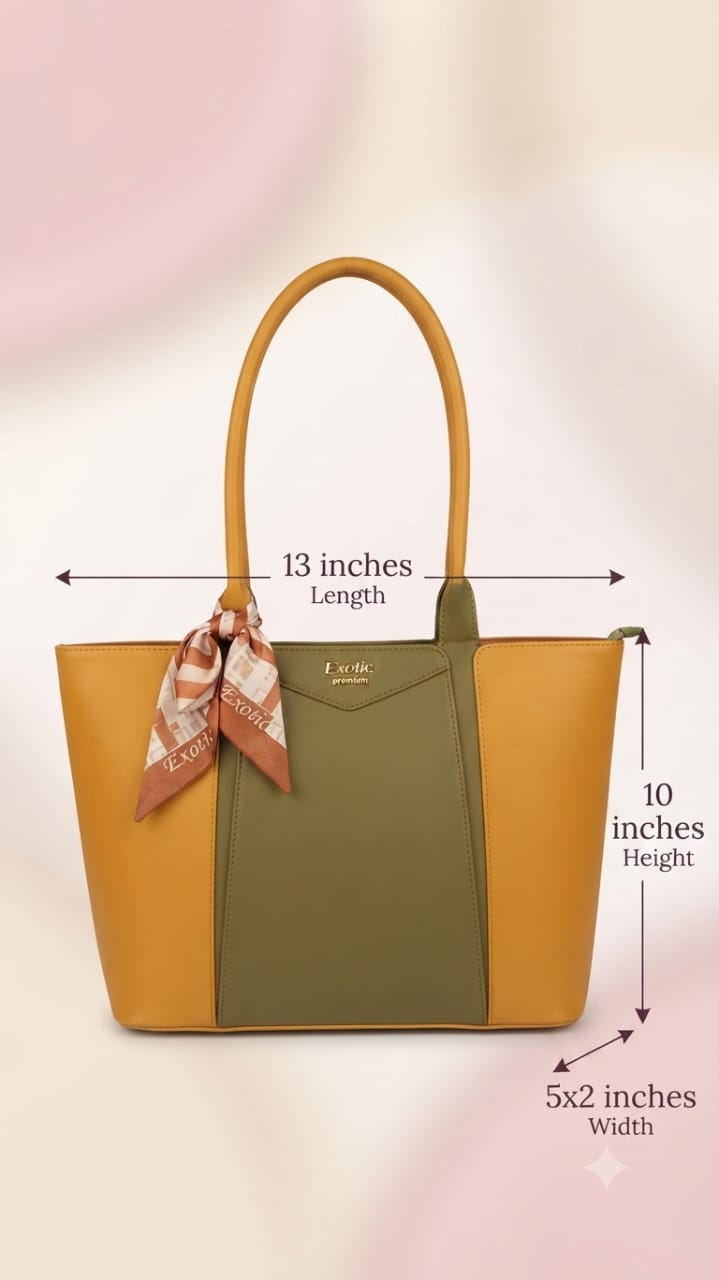 Exotic Premium Soft PU Leather Tote Bag | Spacious Multi-Compartment College, Office & Travel Shoulder Bag