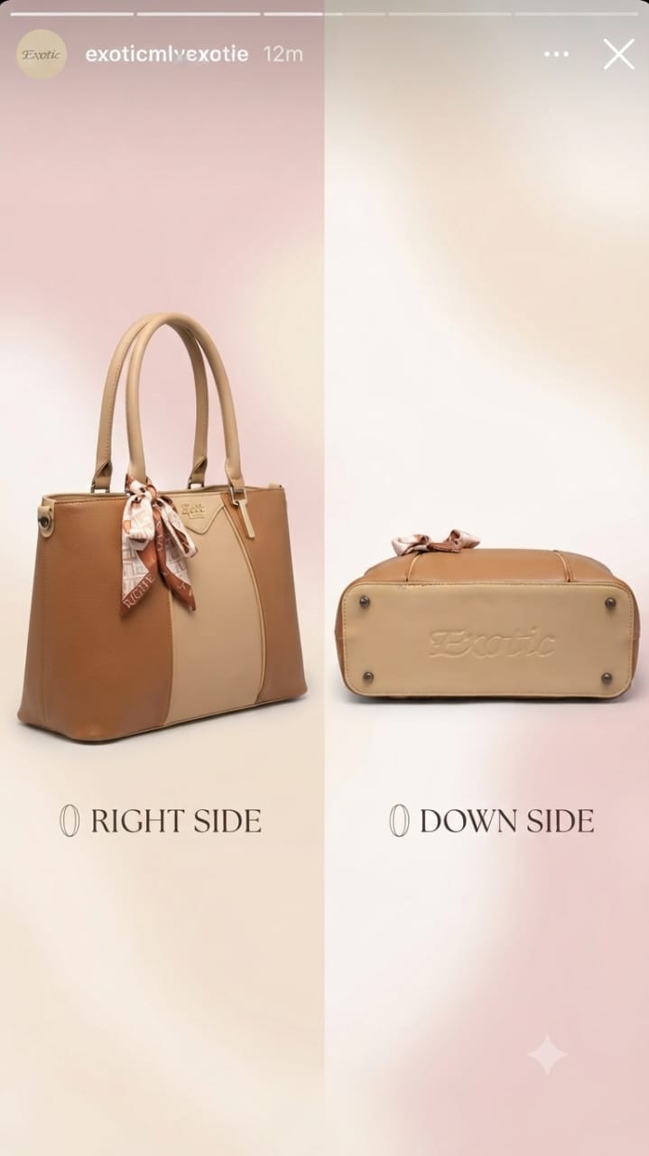 Exotic Premium Soft PU Leather Tote Bag | Spacious Multi-Compartment College, Office & Travel Shoulder Bag