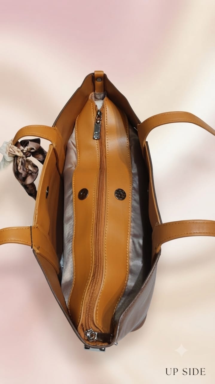 Exotic Premium Soft PU Leather Tote Bag | Spacious Multi-Compartment College, Office & Travel Shoulder Bag