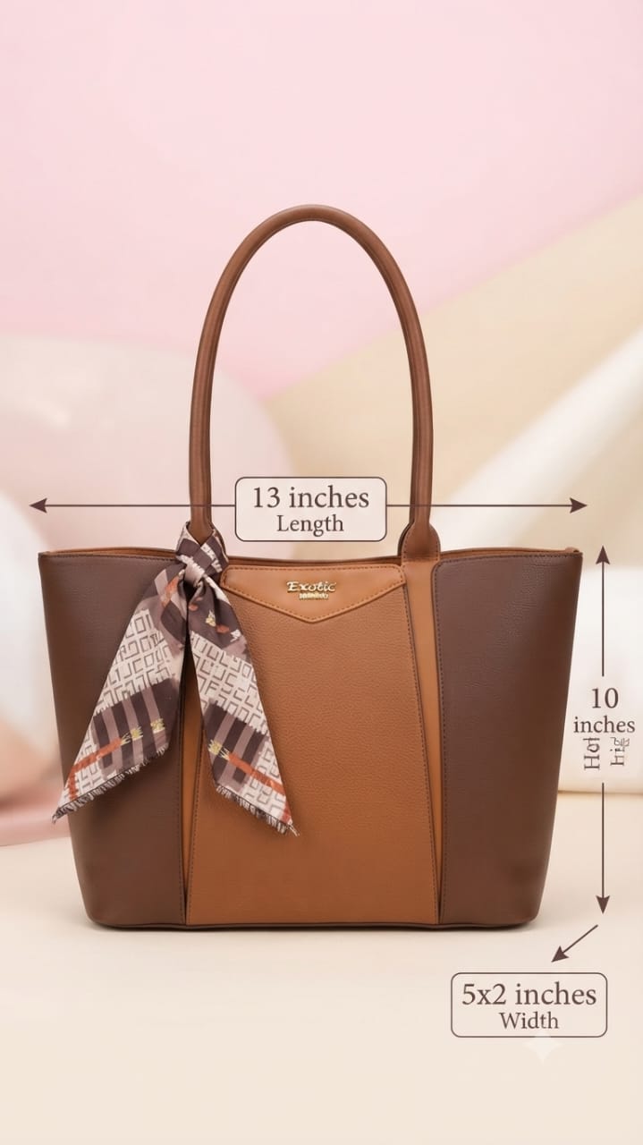 Exotic Premium Soft PU Leather Tote Bag | Spacious Multi-Compartment College, Office & Travel Shoulder Bag