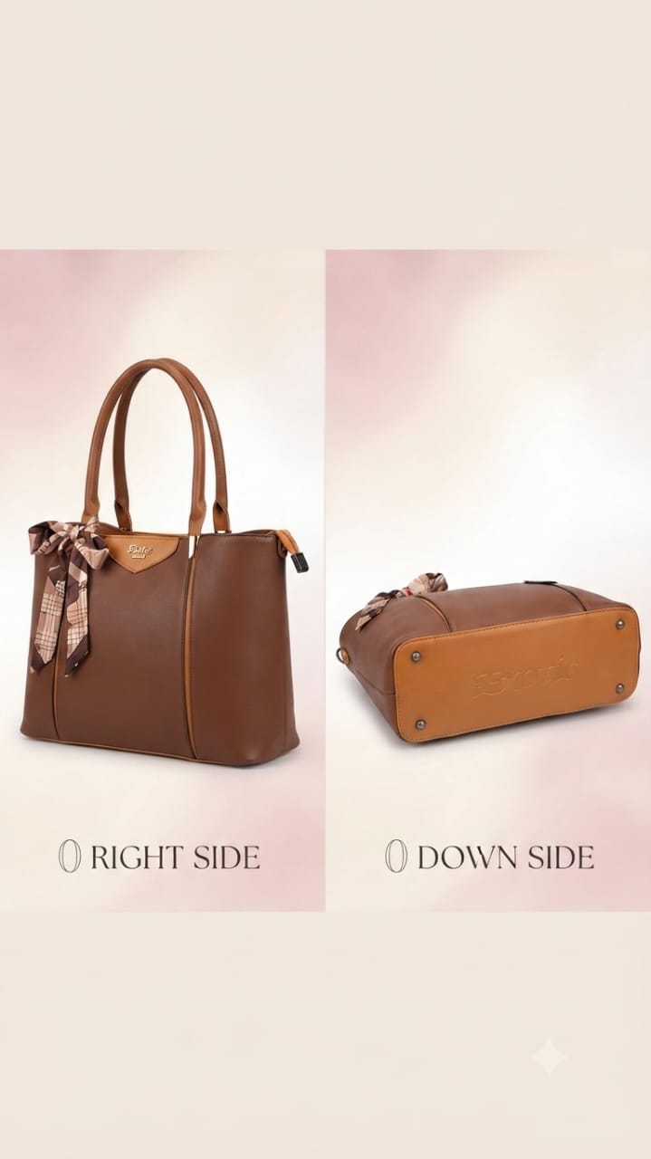 Exotic Premium Soft PU Leather Tote Bag | Spacious Multi-Compartment College, Office & Travel Shoulder Bag