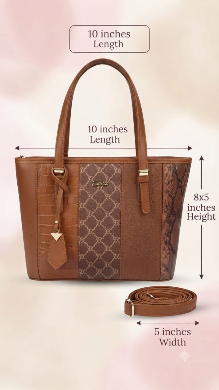 Exotic Premium Soft PU Leather Medium Tote Bag | Elegant Partywear Handbag for Women